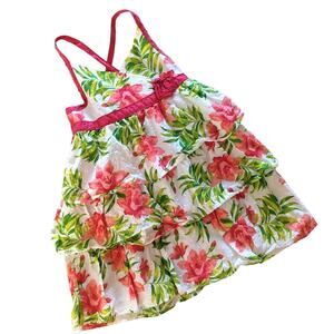 Penelope Mack Toddler Girls Floral Pink Green Dress 3t